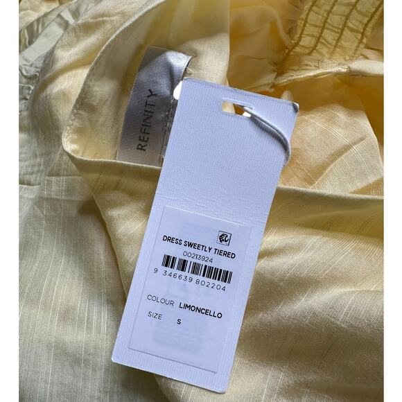REFINITY Limoncello Yellow Dress Sweetly Tiered Maxi Dress Women's NWT S US 16 - Picture 5 of 10
